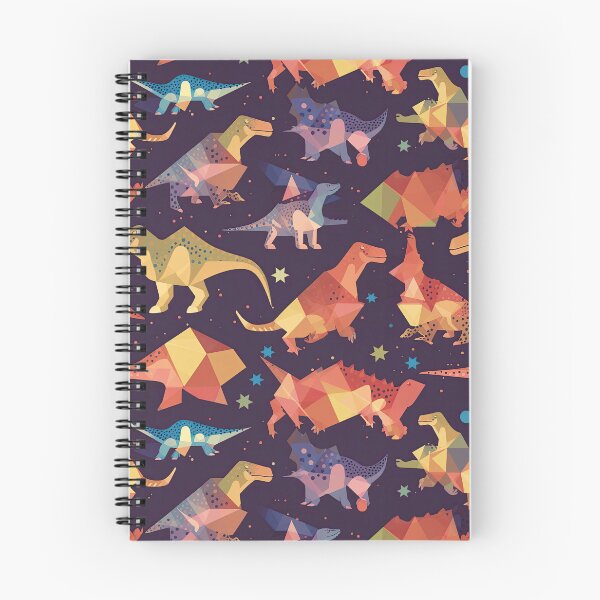 Item preview, Dino Dots: Origami Dinosaurs in a Vibrant Galactic Pattern designed and sold by arbaxas.