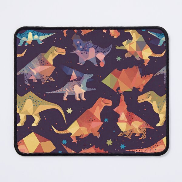 Item preview, Dino Dots: Origami Dinosaurs in a Vibrant Galactic Pattern designed and sold by arbaxas.