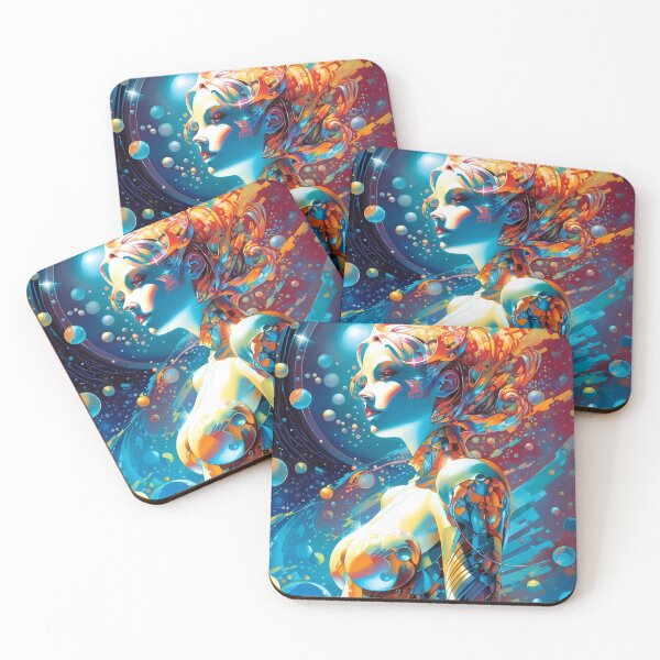 Item preview, A Celestial Cosmic & Mystique Robot Abstract Poster designed and sold by Mitch-Angelo.