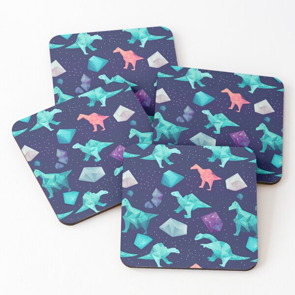 Item preview, Prehistoric Cosmos: Origami Dinosaurs & Polka-Dotted Galaxy Pattern designed and sold by arbaxas.