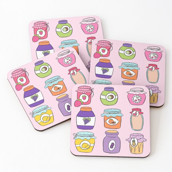 Item preview, Cute colorful fruit jams pattern  designed and sold by Yarafantasyart.