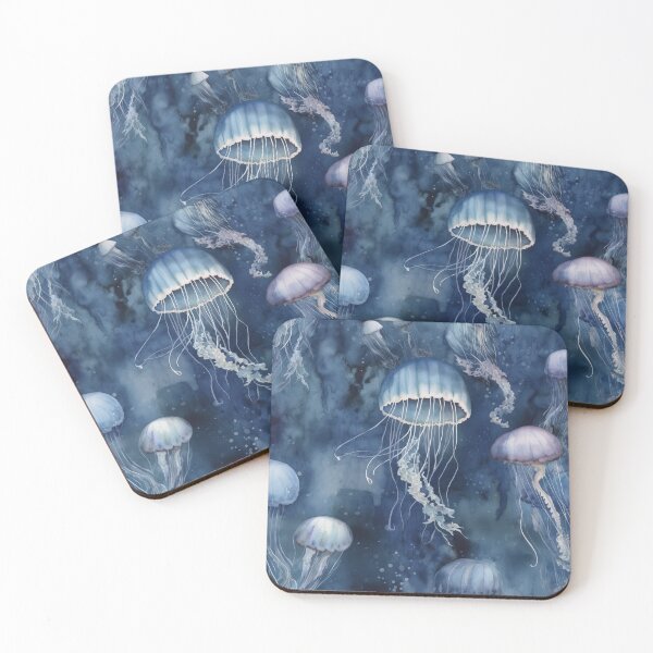 Item preview, Ethereal Jellyfish in a Sea of Blue designed and sold by Richard-Y.