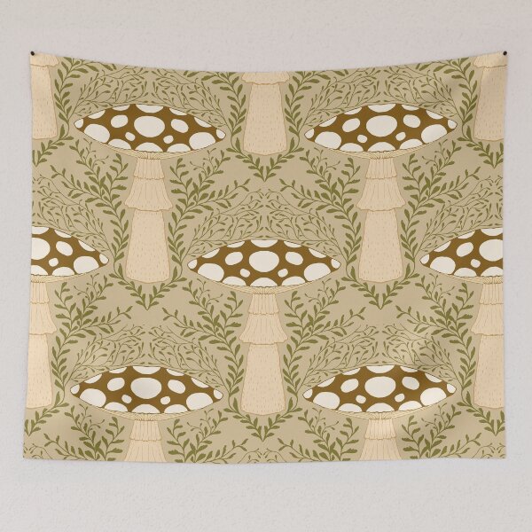 Item preview, Mushrooms and Mosses Pattern designed and sold by rnmarts.