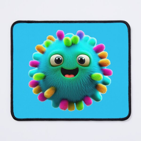 Item preview, Cuddly green-blue virus designed and sold by Girih.
