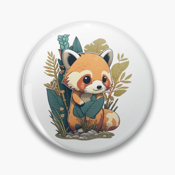 Item preview, A cute little red panda in the forest designed and sold by StickerChaos.