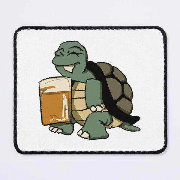 Item preview, Drunk turtle with a beer designed and sold by Mali-bu.