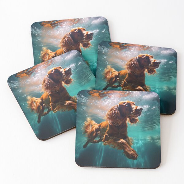 Item preview, Irish Setter swimming underwater designed and sold by ebrawne.