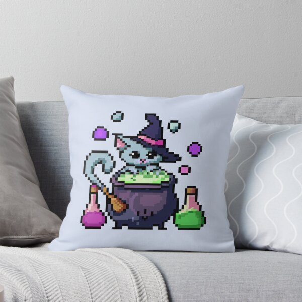 Item preview, Pixel Witch Cat Brewing Potion designed and sold by Atealia.