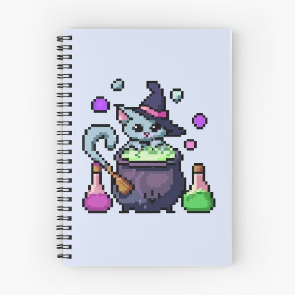 Item preview, Pixel Witch Cat Brewing Potion designed and sold by Atealia.