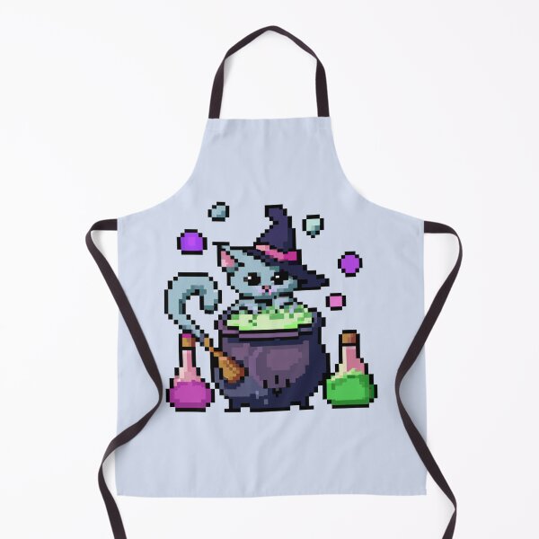 Item preview, Pixel Witch Cat Brewing Potion designed and sold by Atealia.