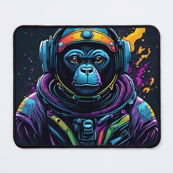 Item preview, Colorful ape astronaut designed and sold by SurrealAnimals.