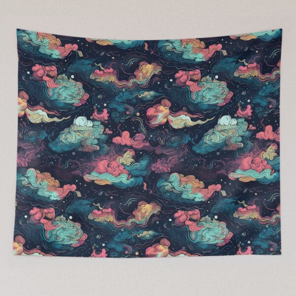 Item preview, Skyward Graffiti: Shapeshifting Clouds & Constellation Pattern designed and sold by arbaxas.