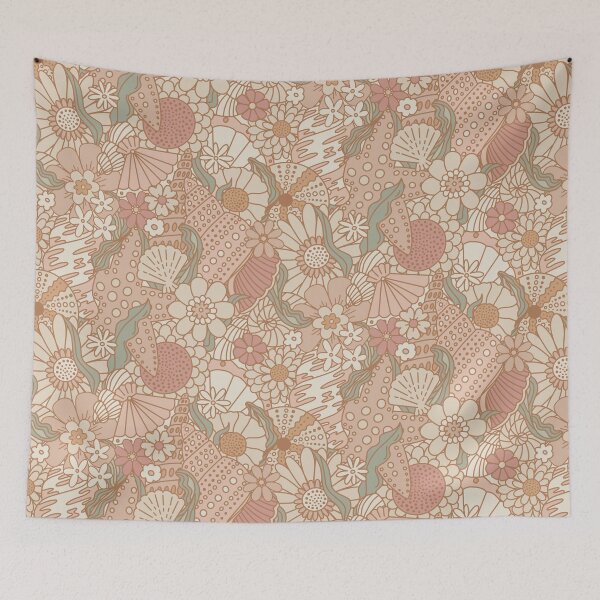 Item preview, Ocean Garden - Dusty Rose designed and sold by latheandquill.