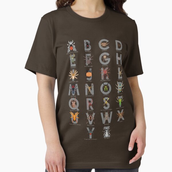 Item preview, Spiders and Tarantulas Alphabet Shirt designed and sold by babybigfoot.