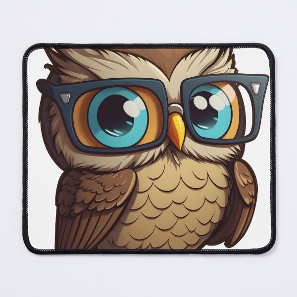 Item preview, Wise and Adorable: Kawaii Owl with Glasses designed and sold by OOSDesigns.