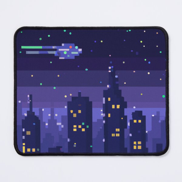 Item preview, Pixel City with UFO designed and sold by Atealia.