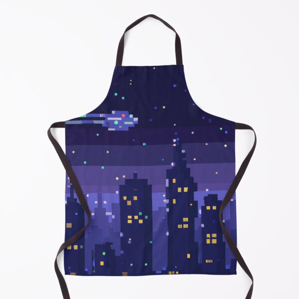 Item preview, Pixel City with UFO designed and sold by Atealia.