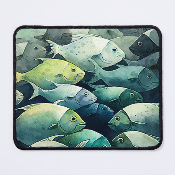 Item preview, school of fish watercolor designed and sold by shokA Design.
