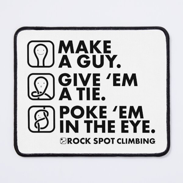 Item preview, Figure 8 Knot: guy - black text designed and sold by Rock Spot Climbing.