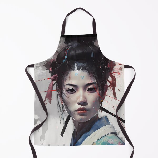 Item preview, Portrait in Ink Splash of Samurai Geisha Warrior designed and sold by Mitch-Angelo.