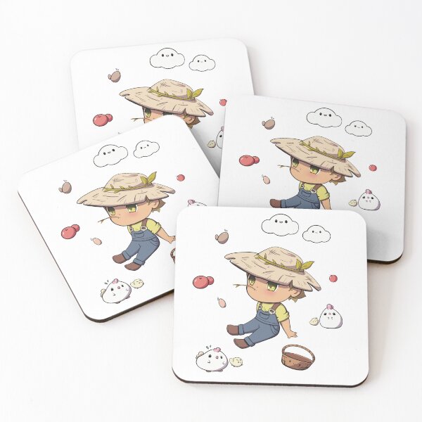 Item preview, Cute farmer boy with chickens designed and sold by Swabbykawaii.