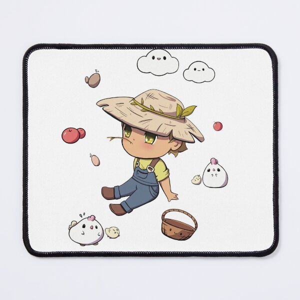 Item preview, Cute farmer boy with chickens designed and sold by Swabbykawaii.