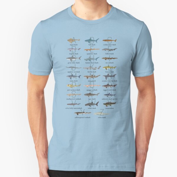 Sharks Alphabet Shirt Slim Fit T-Shirt