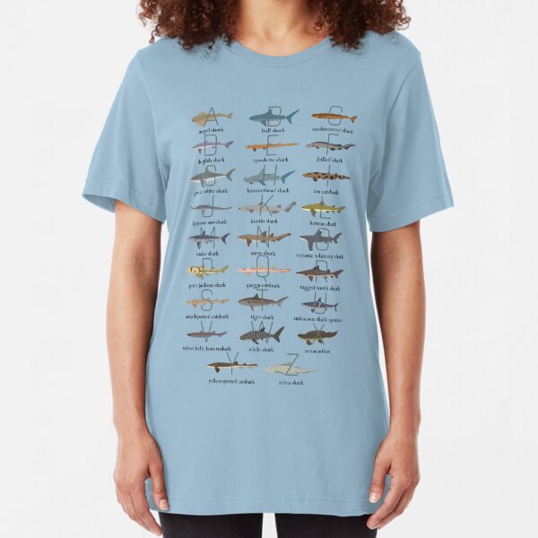 Sharks Alphabet Shirt Slim Fit T-Shirt