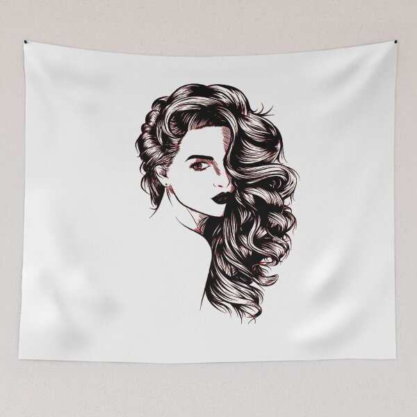 Item preview, Girl with curly hear designed and sold by desssigner.