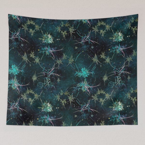 Item preview, Starlit Canopy: Galactic Rainforest & Celestial Foliage Pattern designed and sold by arbaxas.