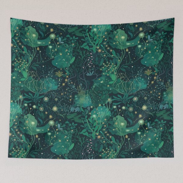 Item preview, Astral Grove: Interstellar Landscape & Celestial Greenery Pattern designed and sold by arbaxas.