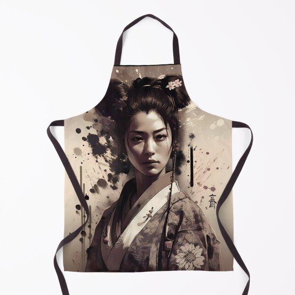 Item preview, Portrait in Ink Splash of Samurai Geisha Warrior 2 designed and sold by Mitch-Angelo.