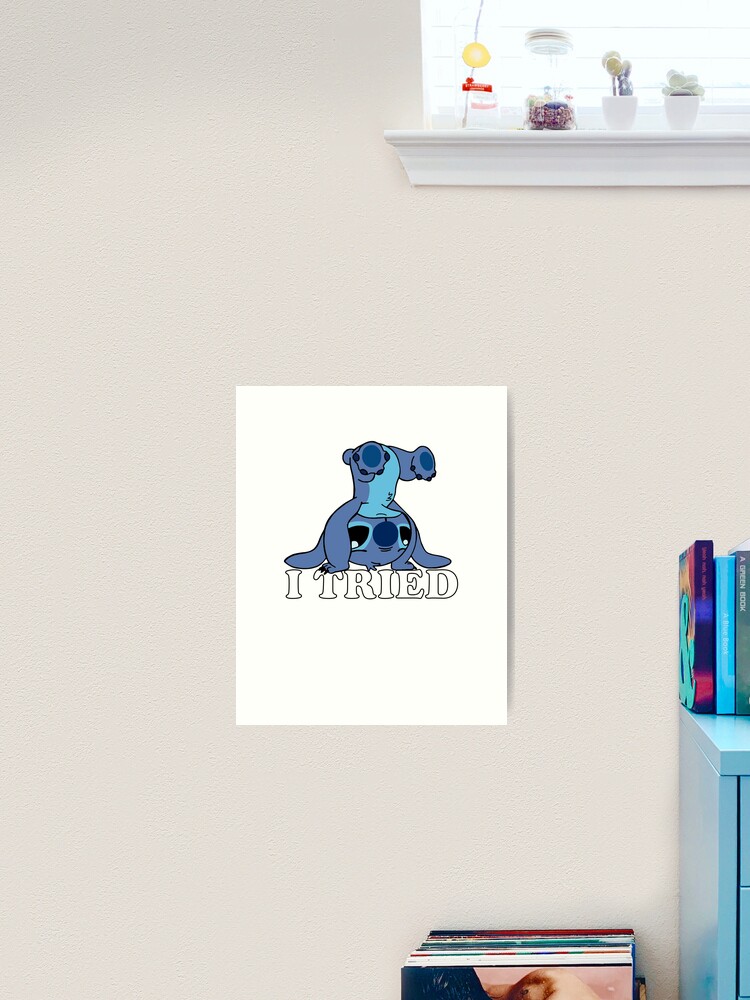 Disney Lilo & Stitch Mens' I Tried Stitch Handstand Graphic T