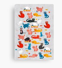 Playful Funny Cats Canvas Print