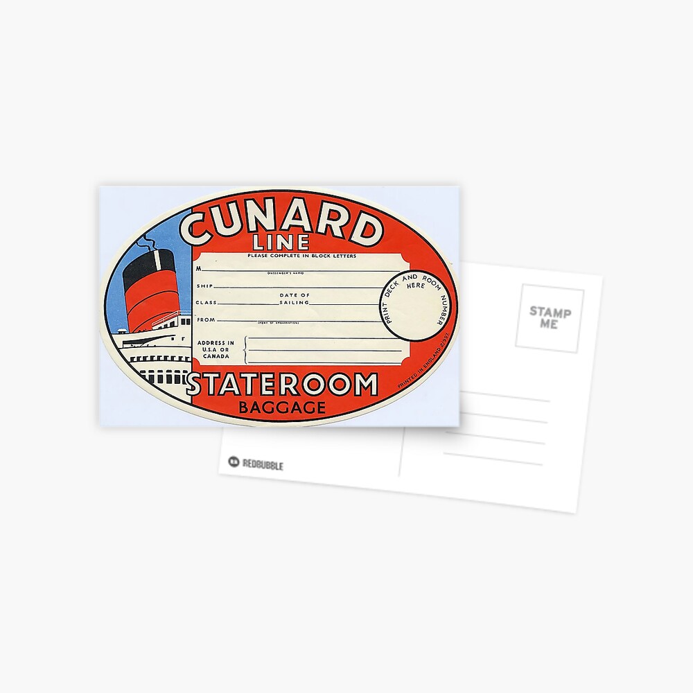 cunard luggage tags