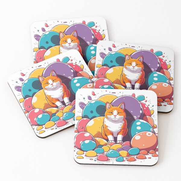 Item preview, Cat Eeaster Cute Happy Colorful Eggs Design designed and sold by EnzoZs.