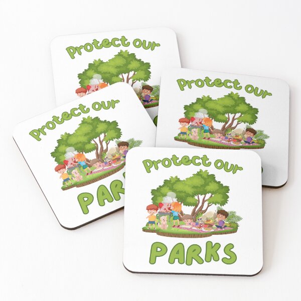 Item preview, Protect Our Parks - Joyful Friends BBQ & Picnic Scene in a Lush Green Park designed and sold by ElLocoMus.