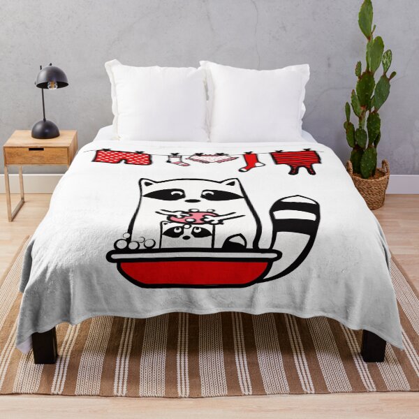 Item preview, Raccoon rinser. A large raccoon bathes a small raccoon, lathers it. designed and sold by Olga Berlet.