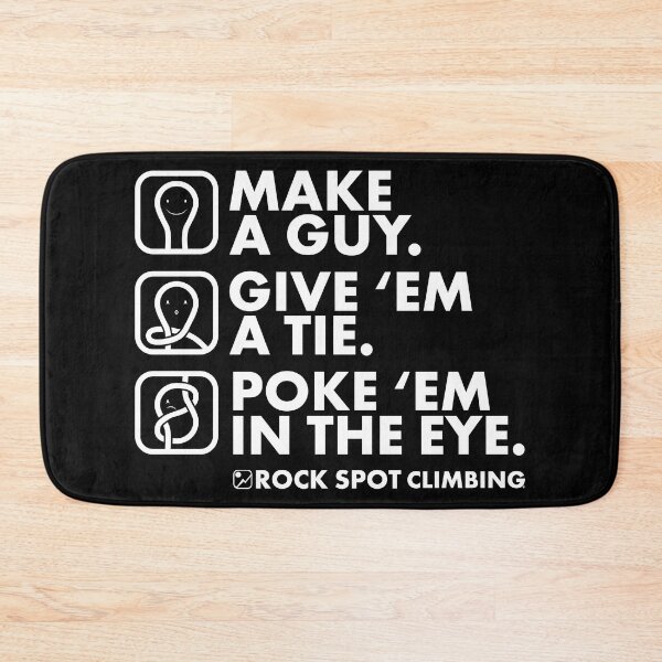 Item preview, Figure 8 Knot: guy - white text designed and sold by Rock Spot Climbing.