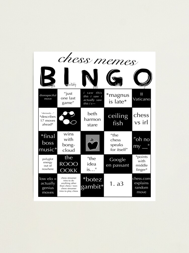 High Elo Bingo Card