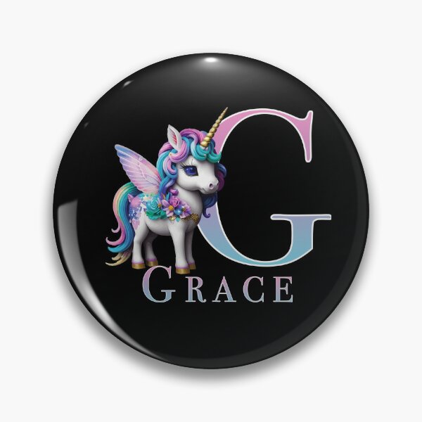 Item preview, Grace name with a cute unicorn designed and sold by Lubellebubble20.