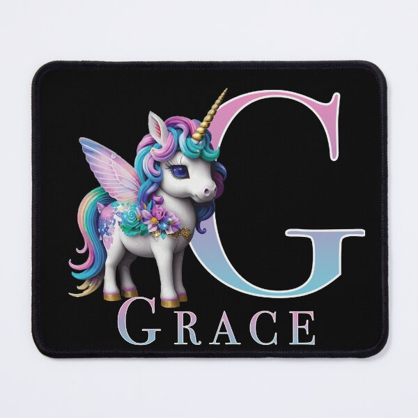 Item preview, Grace name with a cute unicorn designed and sold by Lubellebubble20.