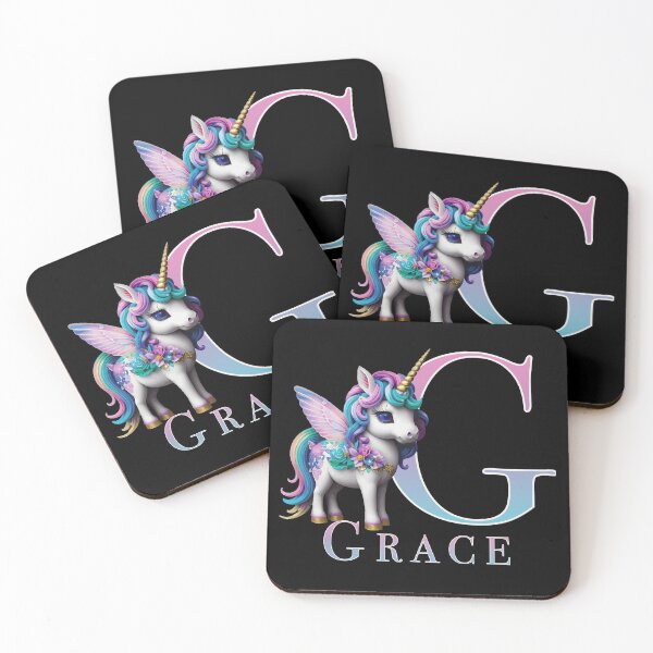 Item preview, Grace name with a cute unicorn designed and sold by Lubellebubble20.