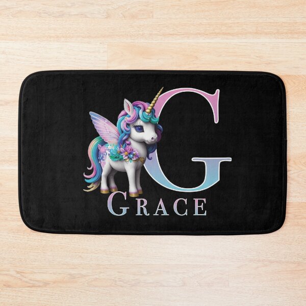Item preview, Grace name with a cute unicorn designed and sold by Lubellebubble20.