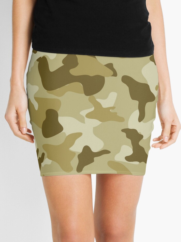 yellow camo skirt