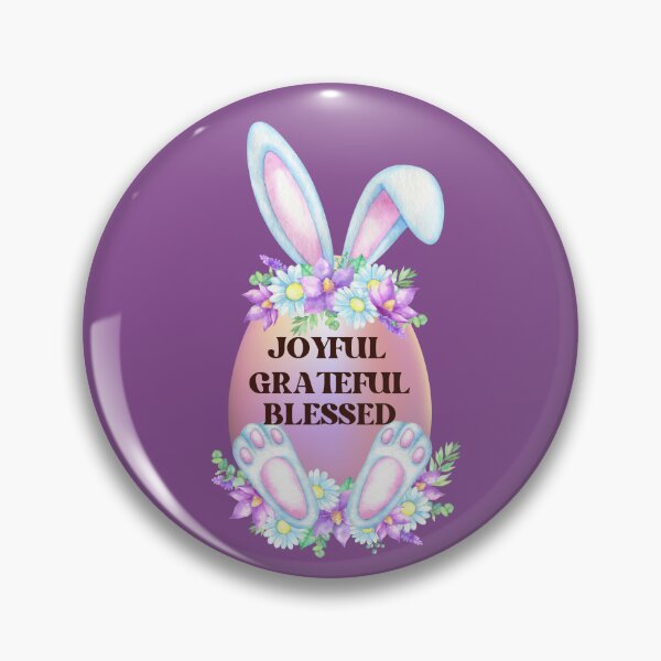 Item preview, Joyful, Grateful, Blessed Happy Easter Bunny Egg designed and sold by JDreaming.