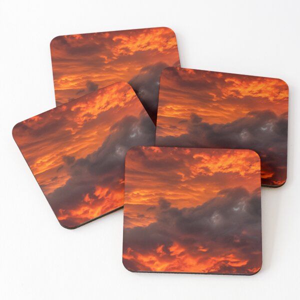 Item preview, Dramatic sky in deep orange, crimson red, pulsing with vibrant energy designed and sold by SvarunPogani.