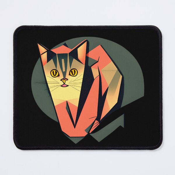 Item preview, Geometric cute Cat abstract and colorful vintage palette designed and sold by Teescount.