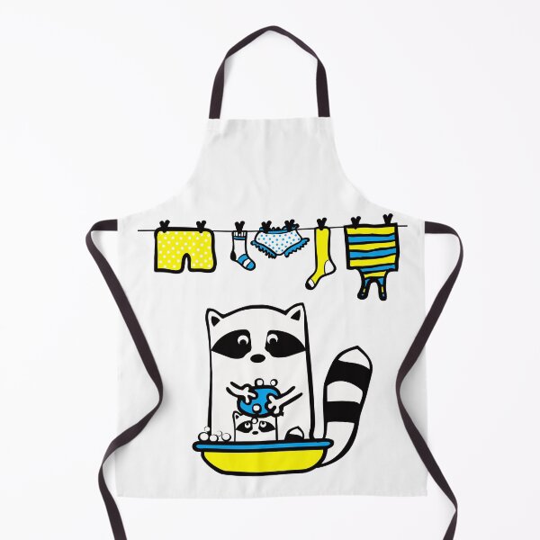 Item preview, Raccoon rinser. A large raccoon bathes a small raccoon, lathers it designed and sold by Olga Berlet.