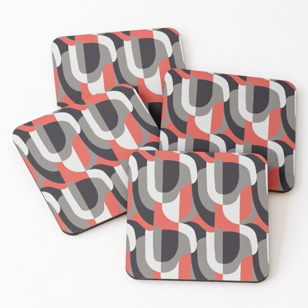 Item preview, Red Abstract Retro Pattern designed and sold by coverinlove.